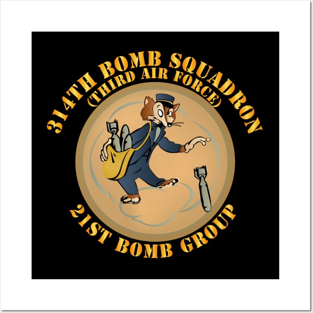 314th Bomb Squadron- 21st BG - WWII Wall Art by twix123844